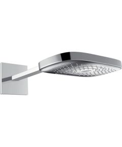 Hansgrohe dušas galva ar turētāju Raindance Select E 300 3jet, no sienas, balta/hroms  Смесители для душа / Душевые системы