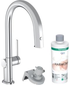 Hansgrohe virtuves izlietnes maisītājs ar izvelkamu dušu Aqittura M91 FilterSystem 210, hroms + sBox