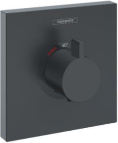 Hansgrohe iebūvējamā termostata ShowerSelect virsapmetuma daļa, matēta melna