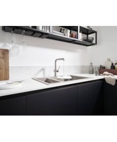 Hansgrohe virtuves izlietnes maisītājs ar izvelkamu dušu Talis M54 270 1jet, stainless steel + sBox
