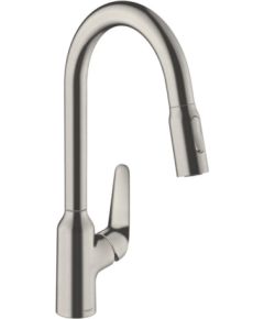 Hansgrohe virtuves izlietnes maisītājs ar izvelkamu dušu M429-H220, stainless steel optic