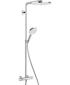 Hansgrohe dušas sistēma ar termostatu Raindance Select S 300 2jet/Raindance Select S 120 3jet, balts/hroms