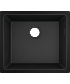 Hansgrohe virtuves izlietne S510-U450, 1 bļoda, 500x450 mm, zem virsmas, graphite black