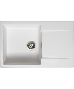Reginox virtuves izlietne Amsterdam 78, viena bļoda ar plauktu, 780x500 mm, pure white Кухонные раковины