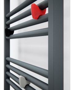 Terma Technologie dvieļu žāvētājs Fiona, 660x500 mm, melna metālika Dvieļu žāvētāji pie apkures