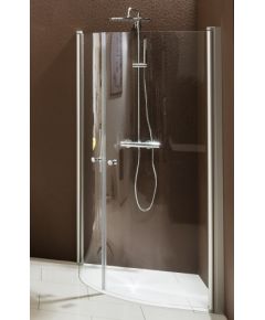 Balteco dušas stūris Arc, 900x900 mm, h=1900, r=500, matēts/caurspīdīgs stikls