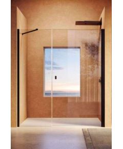 Huppe dušas durvis Solva pro, 1600 mm, h=2200 mm, labā puse, black edition/caurspīdīgs AP