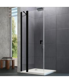 Huppe dušas durvis stūrim/nišai Design pure, 1000 mm, h=2000, black edition/caurspīdīgs stikls AP Dušas durvis