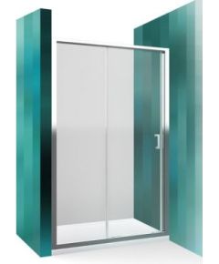 dušas durvis LLD2, 1000 mm, h=1900, briliants/caurspīdīgs stikls