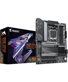 Mainboard GIGABYTE AMD B650 SAM5 ATX Memory DDR5 Memory slots 4 1xPCI-Express 16x 2xPCI-Express 2.0 16x 3xM.2 1xHDMI 1xDisplayPort 4xUSB 2.0 7xUSB 3.2 1xUSB-C 1xRJ45 3xAudio port B650AELITEAXV2