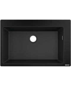 Hansgrohe virtuves izlietne S510-F660, viena bļoda, 750x490 mm, graphite black