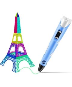 Fusion 3D ручка для печати и создания фигур из PLA | ABS материалов (Ø 1.75mm) синяя