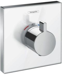 Hansgrohe iebūvējamā termostata ShowerSelect Highflow virsapmetuma daļa, balts stikls/hroms
