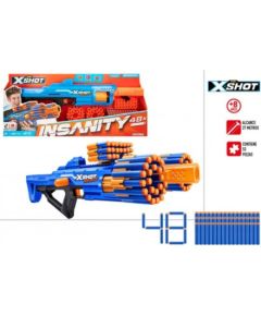 Пистолет с 48 порол. пулями, дальность до 27 метра X-Shot Insanity Berzerko ZURU 8 g+ CB47146