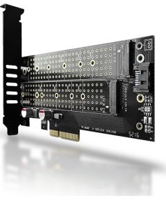 Axagon Adapter PCIe x4 - 2x M.2 NVMe M-key + SATA B-key slot (PCEM2-D)