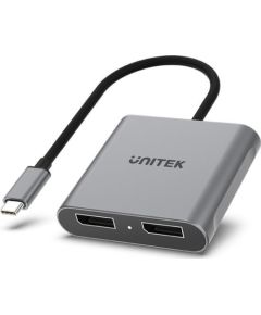 Unitek Adapter USB-C  2x port DP 1.4 8K 60Hz
