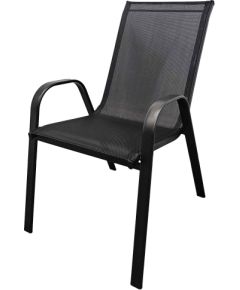Krēsls atpūtas dārzam 94x59cm melns