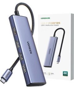 HUB UGREEN CM511 USB-C do HDMI, 3x USB-A 3.0, SD/TF