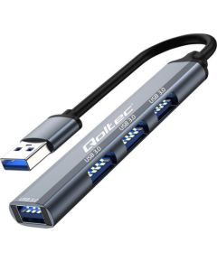 Dokstacija USB Qoltec HUB adapter USB 3.0 4w1 | 4x USB 3.0