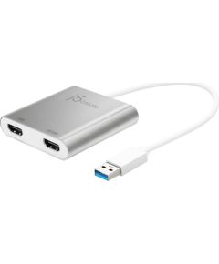 j5create USB Type A to Dual HDMI Adapter - Dual HDMI Multi Display Convertor | 4K