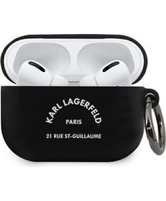 OEM Karl Lagerfeld case for AirPods Pro KLACAPSILRSGBK black Silicone RSG