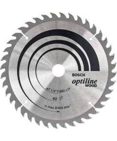 Griešanas disks Bosch 2608640853; 184x20 mm; Z40