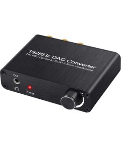 RoGer DAC 192kHz 24bit S/PDIF - RCA конвертер с разъемом для наушников 3,5 мм / оптический / коаксиальный