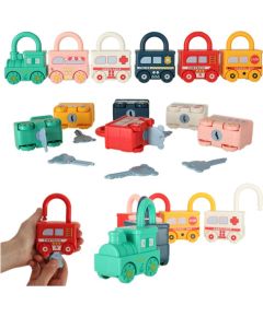 RoGer Sensorā rotaļlieta Montesori Vilciens piekaramās atslēgas