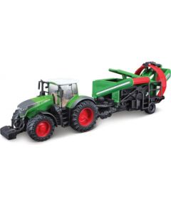 Bburago Fendt 1050 Vario Traktors Bērnu ar kultivātoru / 10cm / Zaļš
