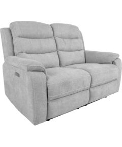 Dīvāns MIMI 2-vietīgs elektriskais krēsls, sudrabaini pelēks audums