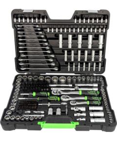 Instrumentu komplekts ar 12 kanšu muciņām 1/4"+3/8"+1/2" + torx, 216gab., JBM