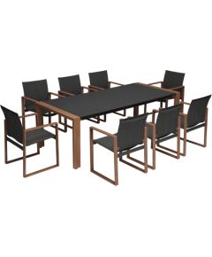 Garden furniture set DUISBURG table and 8 chairs