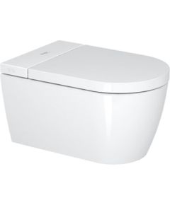 Duravit pods ar vāku Starck f Lite Compact Rimless SensoWash, stiprināms pie sienas, 378x575 mm, balts HG