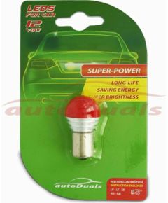 Autospuldze B2-9 LED P21W sarkana