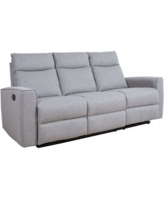 Recliner sofa 3-seater, manual, grey