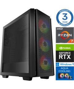INTOP AQUA Ryzen 7 7700X 32GB DDR5 500SSD M.2 NVME+2TB RTX3050 6GB WIN11Pro