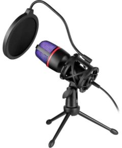 Mikrofons AR STATĪVU Defender FORTE GMC 300 STREAM RGB USB