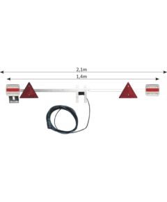 Panelis piekabei teleskopisks 1.4 2.1m, LED, 6m kabelis, JBM