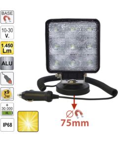 Darba lampa ar kliedētu gaismu, 9LED, 3W, JBM