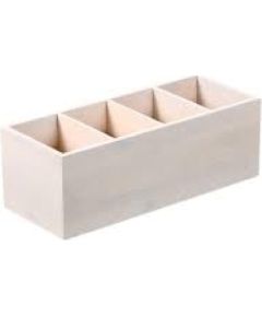 PIEDERUMU STATĪVS -ORGANIZATORS 35x12x14CM, BEICĒTI BALTS, BAMBUSS, FSC, Kesper