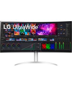 LG 40WP95XP-W, gaming monitor - 39.7 - black/white, curved, HDMI, DisplayPort, USB-C, Free-Sync, HDR10