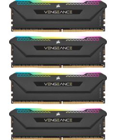 Corsair DDR4 - 32 GB -3600 - CL - 18 - Quad-Kit, RAM (black, CMH32GX4M4D3600C18, Vengeance RGB PRO SL)