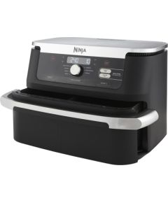 Ninja AF500EU fryer Double 10.4 L Stand-alone 2470 W Hot air fryer Black, Stainless steel