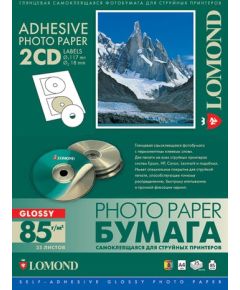 Lomond Self Adhesive Inkjet Photo Paper Glossy A4, 25 sheets x2CD 117/18mm