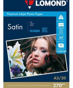Lomond Premium Photo Paper Satin 270 g/m2 A3, 20 sheets, Warm