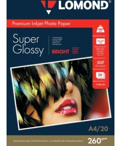 Lomond Premium Photo Paper Super Glossy 260 g/m2 A4, 20 sheets, Bright