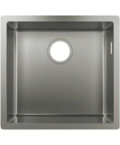 Hansgrohe virtuves izlietne S719-U400, viena bļoda, 450x450 mm, nerūsējošais tērauds