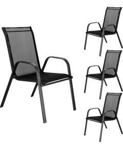 Садовый стул Springos GF0071 73 X 55.5 X 93 см, чёрный