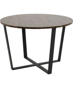 Обеденный стол AMBLE D110x75см, коричневый мрамор