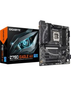 Mainboard GIGABYTE Intel Z790 LGA1700 ATX Memory DDR5 Memory slots 4 2xPCI-Express 3.0 1x 1xPCI-Express 3.0 16x 1xPCI-Express 4.0 16x 1xPCI-Express 5.0 16x 3xM.2 1xHDMI 1xDisplayPort 2xUSB 2.0 5xUSB 3.2 1xUSB-C 1xPS/2 1xRJ45 3xAudio port Z790EAGLEAX